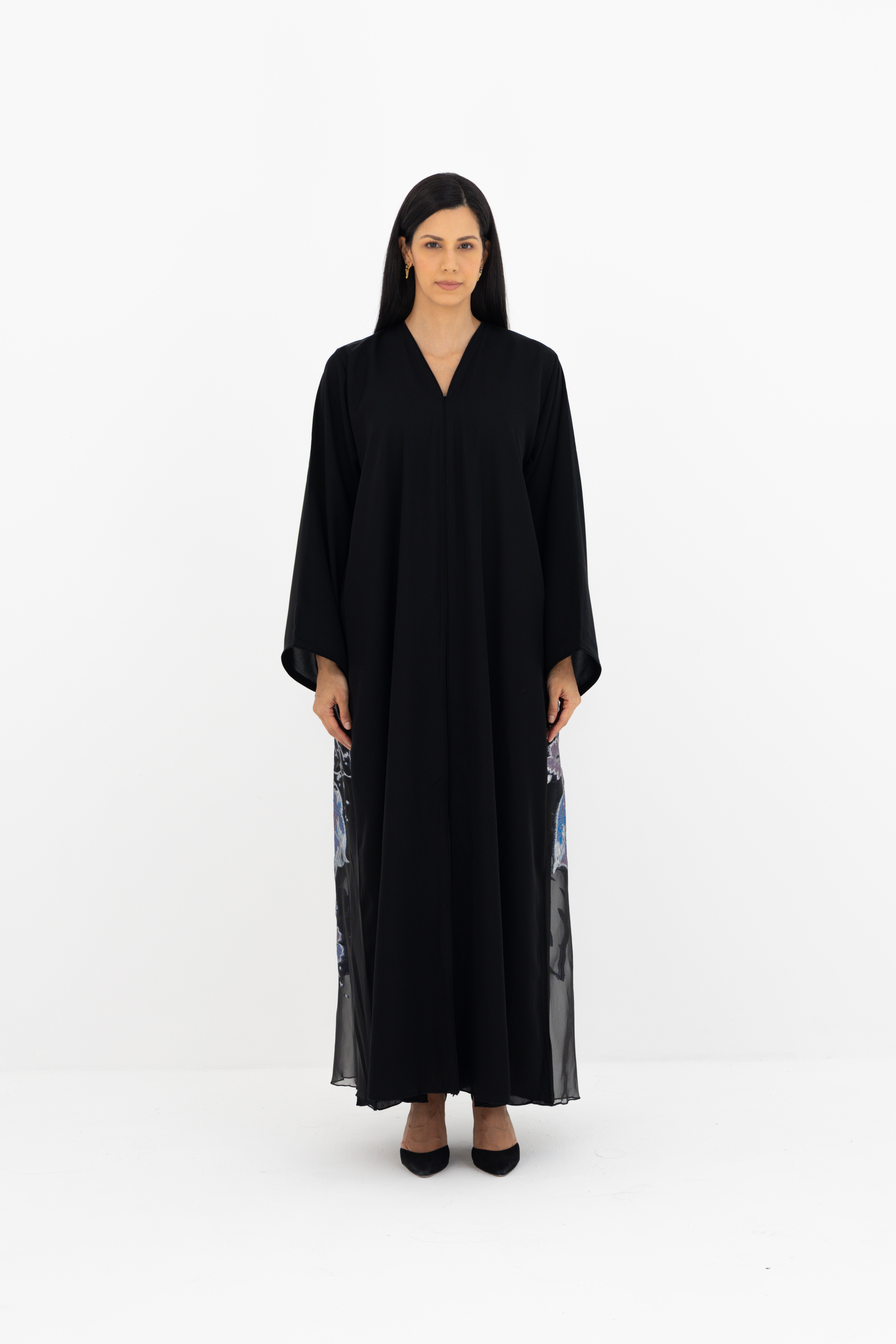 ELECTRIC FOIL BLOOM ABAYA