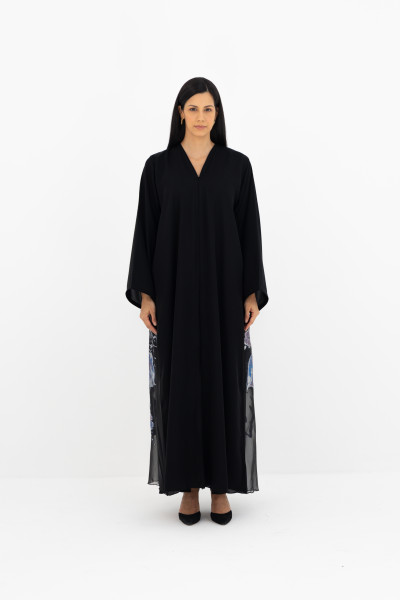 ELECTRIC FOIL BLOOM ABAYA
